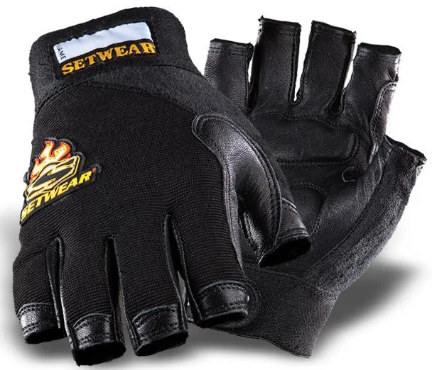 SetWear XXLarge/12 Leather Fingerless Gloves