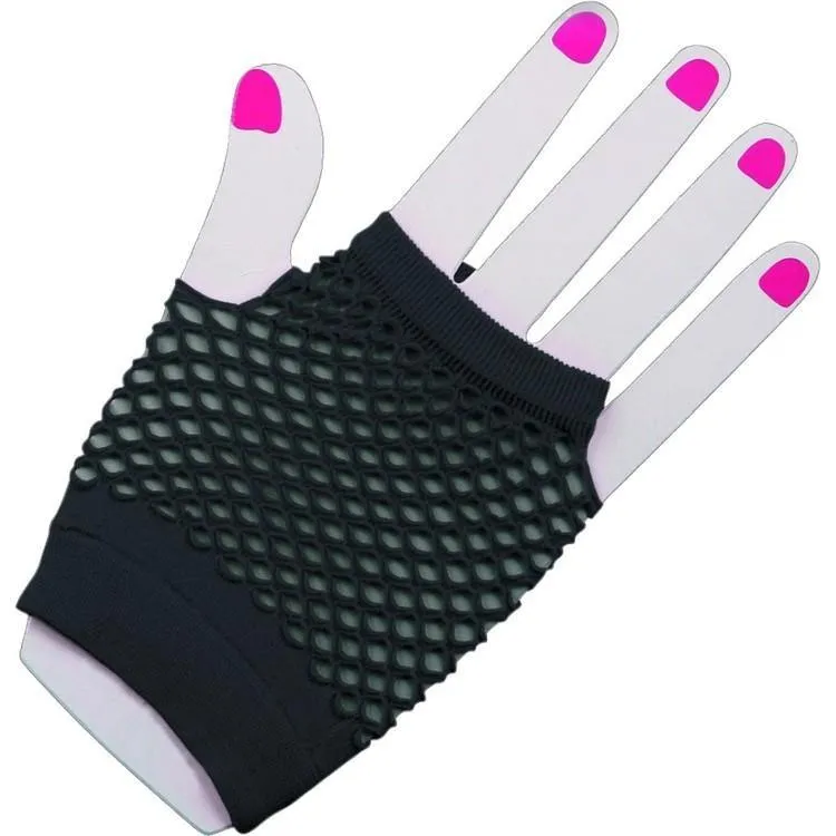 Short Fishnet Gloves - Black