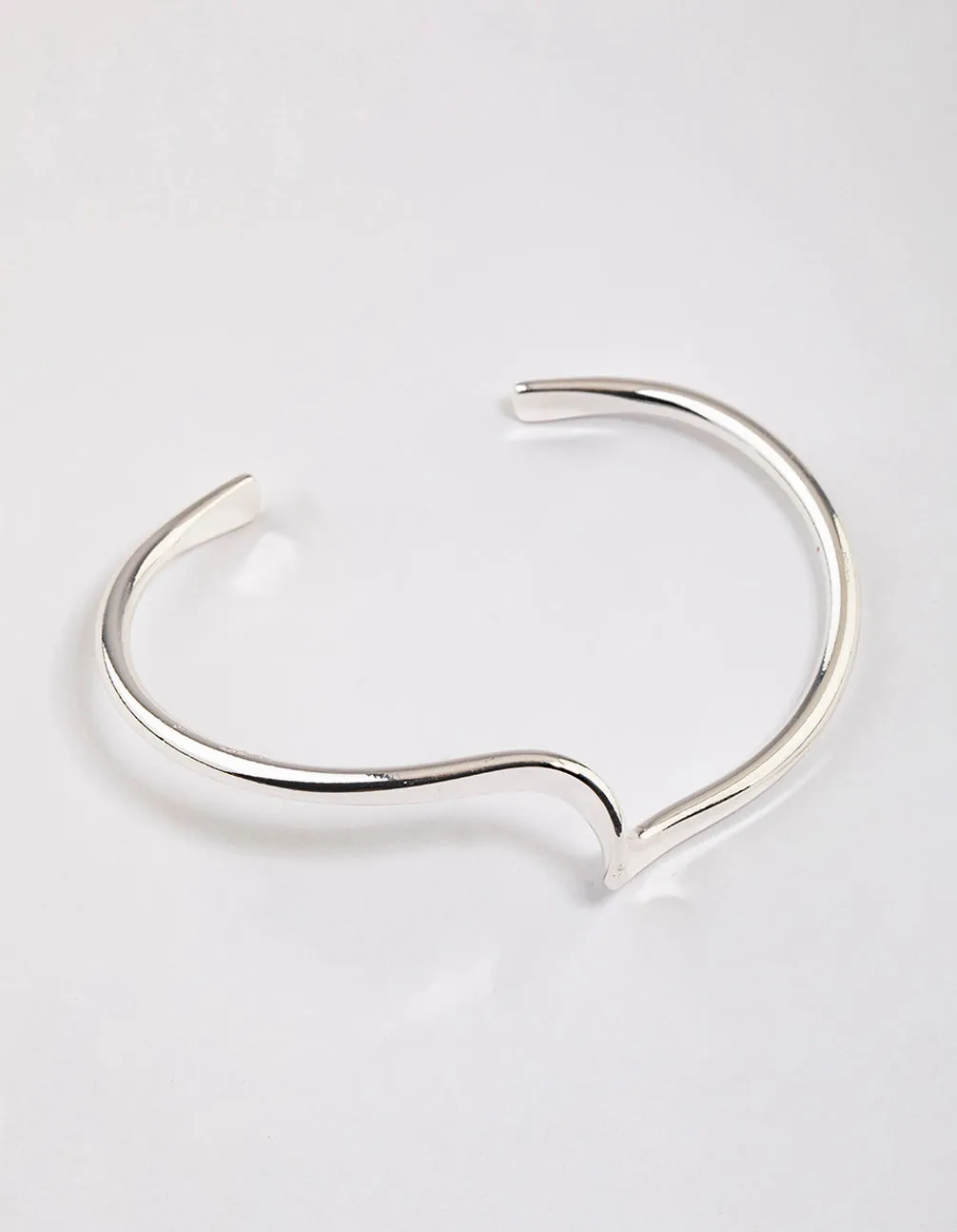 Silver Bold Wave Cuff