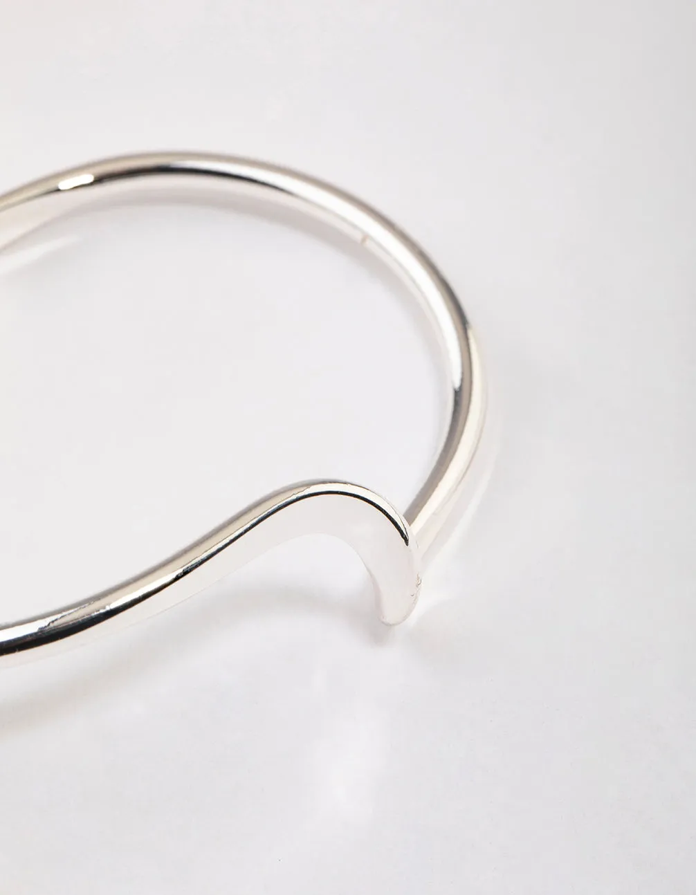 Silver Bold Wave Cuff