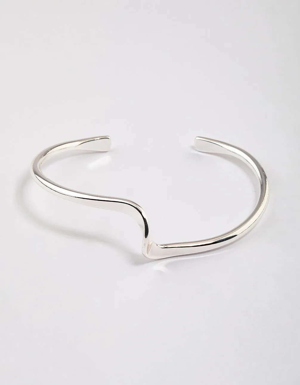 Silver Bold Wave Cuff