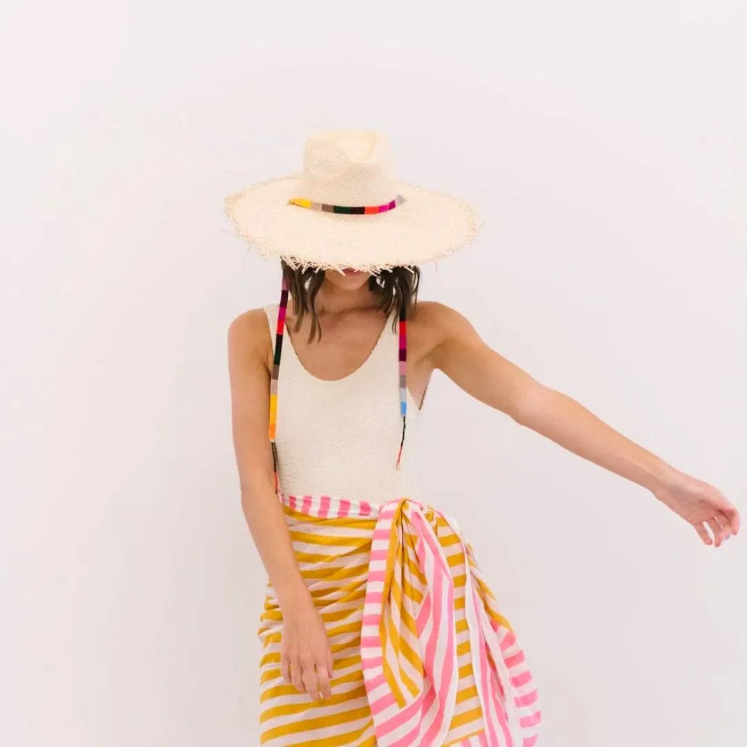 Sunshine Tienda Rosita Palm Fringe Hat