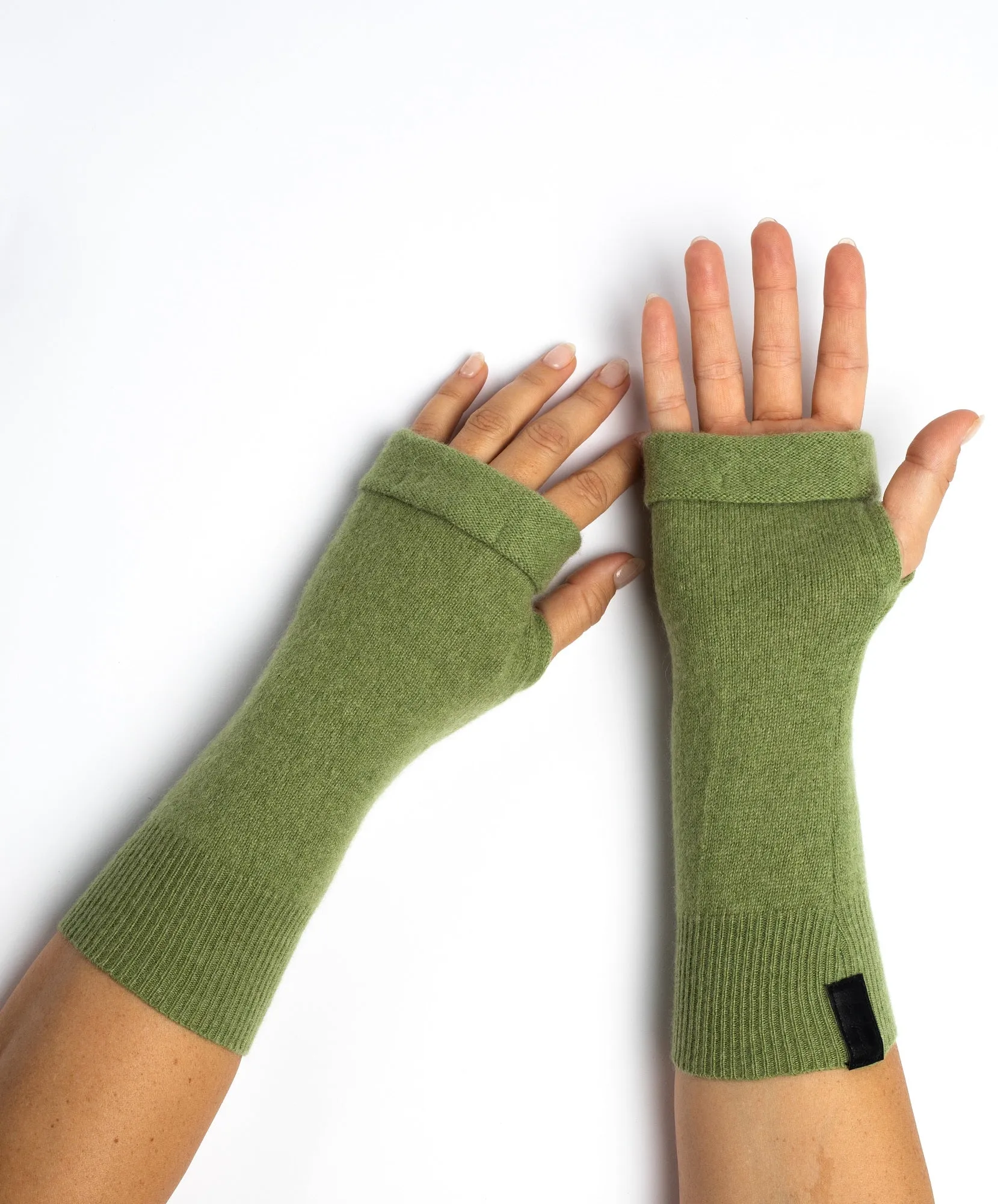 Teal Blue - Cashmere Fingerless Gloves