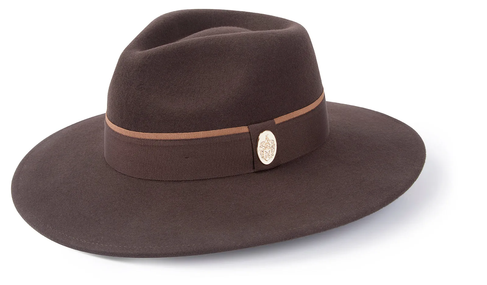 The Oxley Fedora in Dark Brown