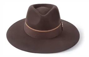 The Oxley Fedora in Dark Brown