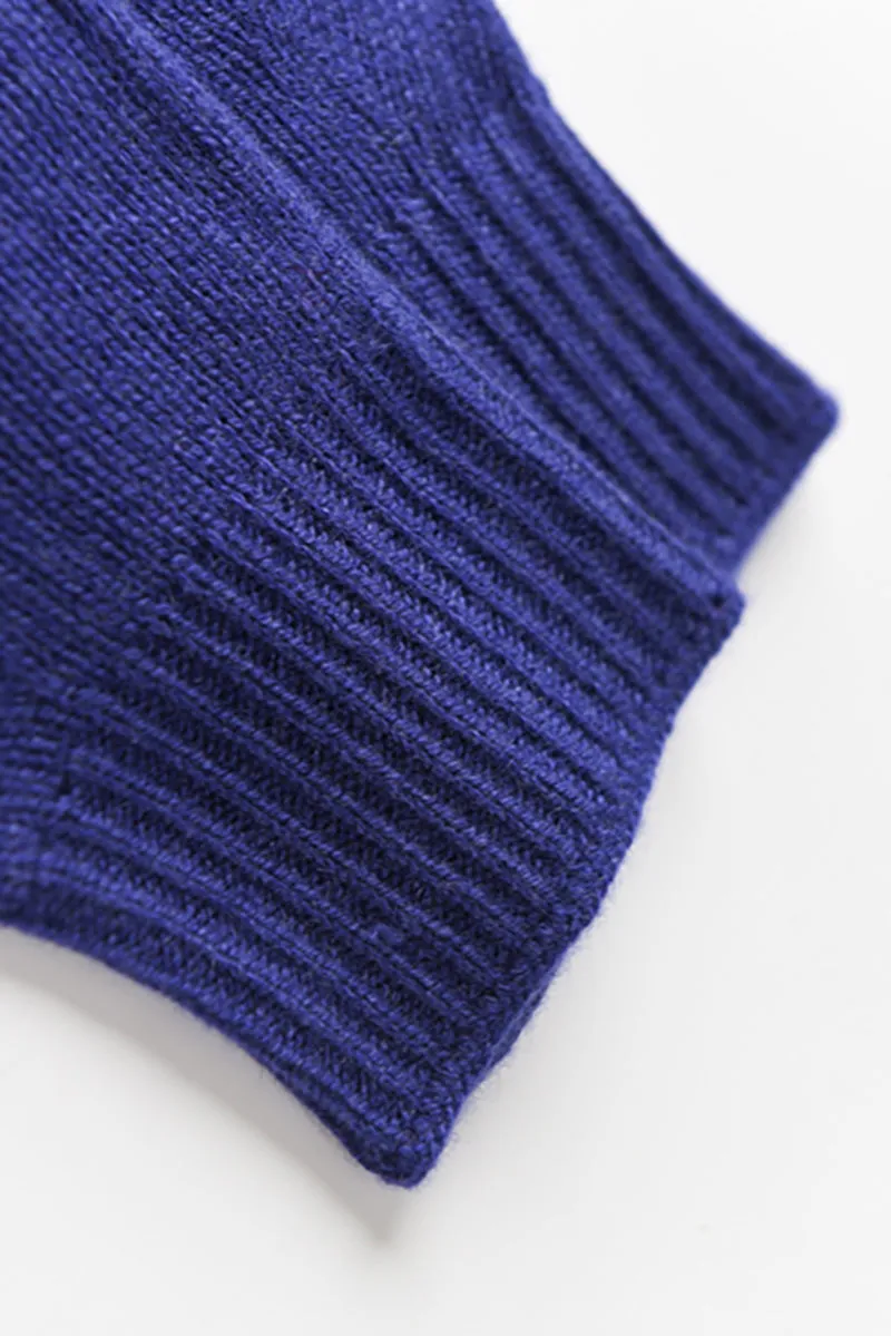 Thick Cashmere Cable Knit Fingerless Gloves