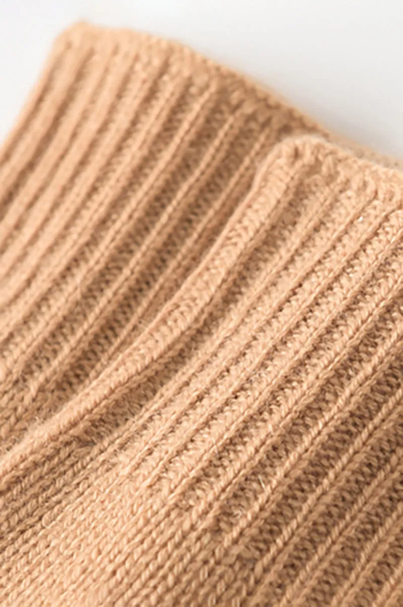 Thick Cashmere Cable Knit Fingerless Gloves