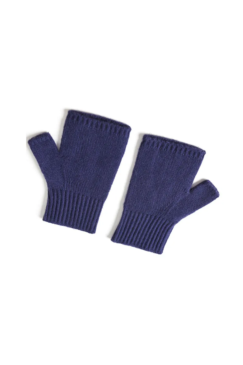 Thick Cashmere Cable Knit Fingerless Gloves