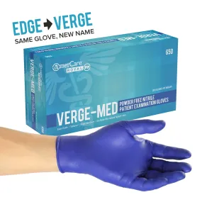 Verge-Med Powder Free Nitrile Exam Gloves, Case of 2,000