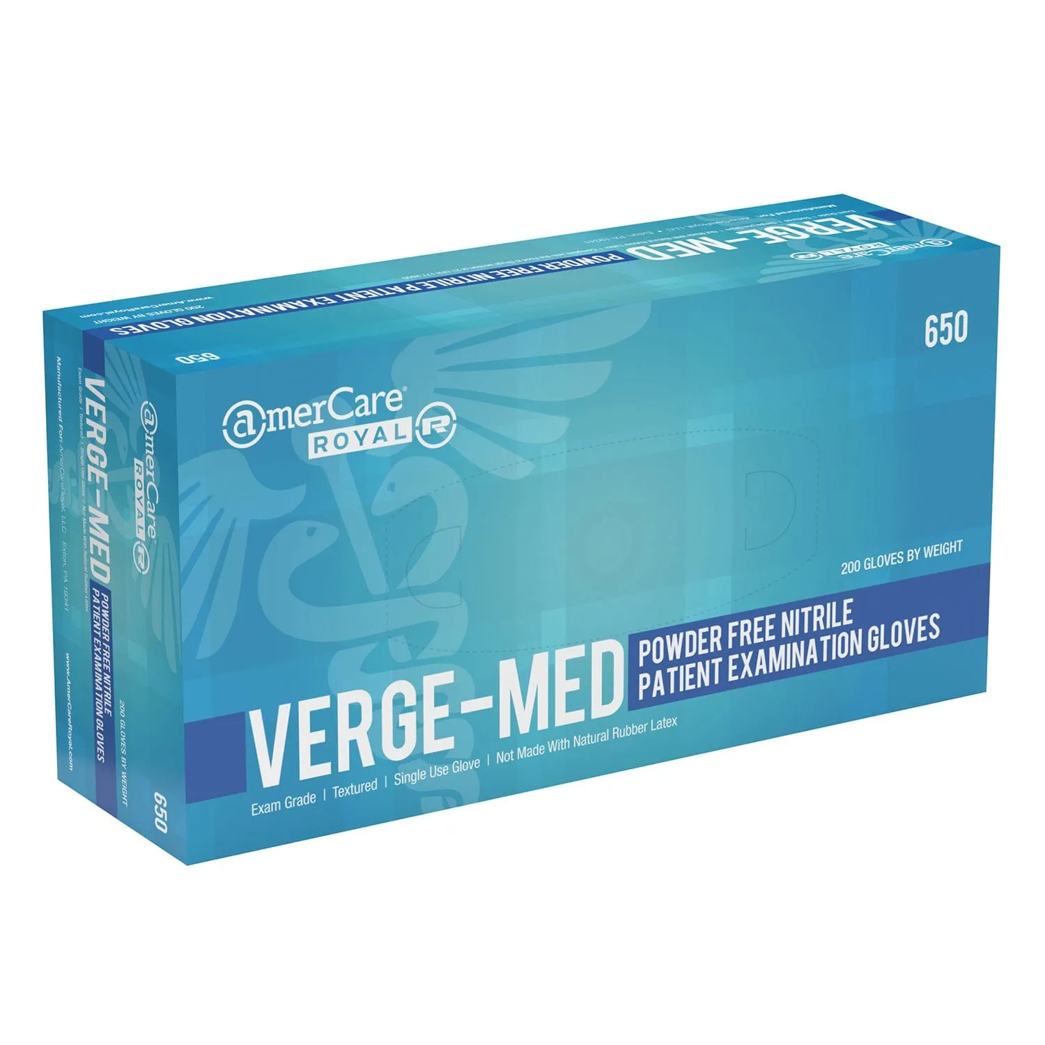 Verge-Med Powder Free Nitrile Exam Gloves, Case of 2,000