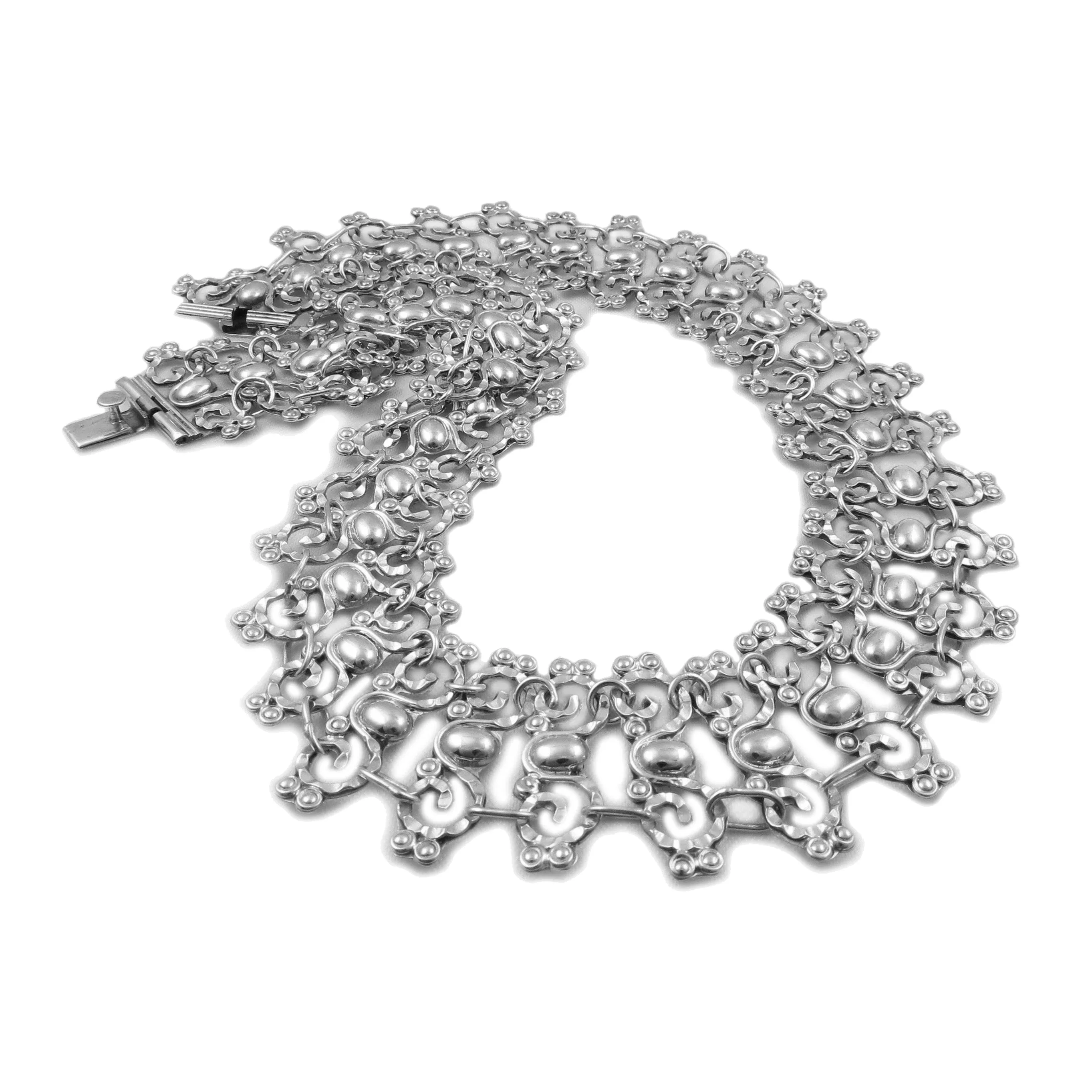 Womens Statement Sterling Silver Necklace