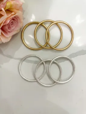 Worn Metal Bangle Sets